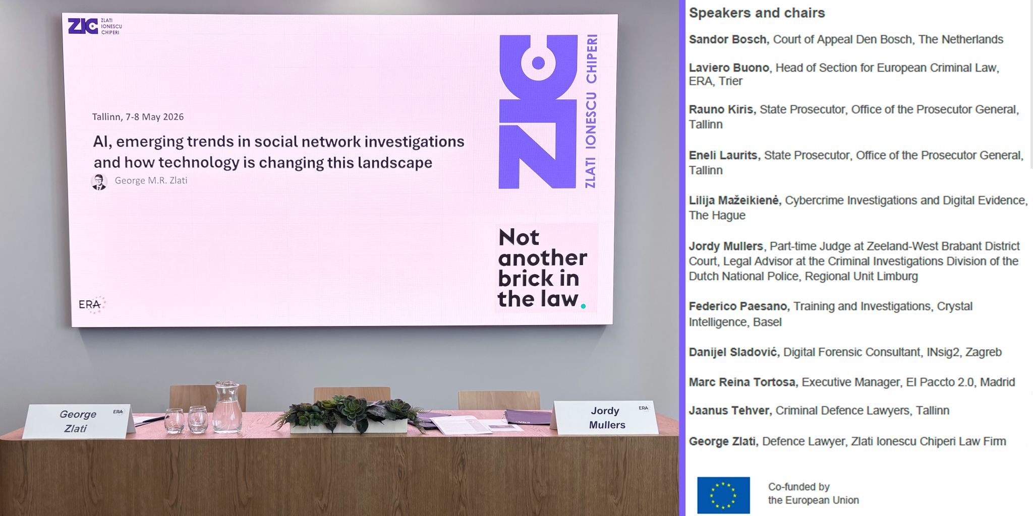 George Zlati, speaker la seminarul ERA de la Tallinn din 7-8 mai 2026 despre AI în investigațiile pe rețelele sociale